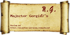 Majsztor Gorgiás névjegykártya